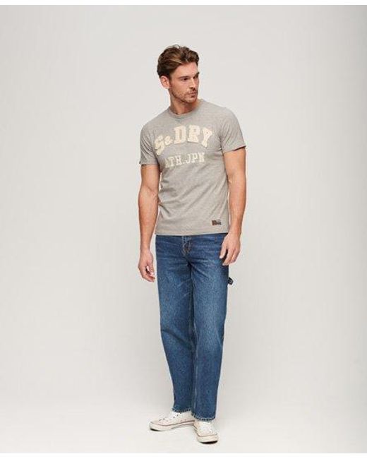 Superdry Blue Vintage Athletic Short Sleeve T-shirt for men