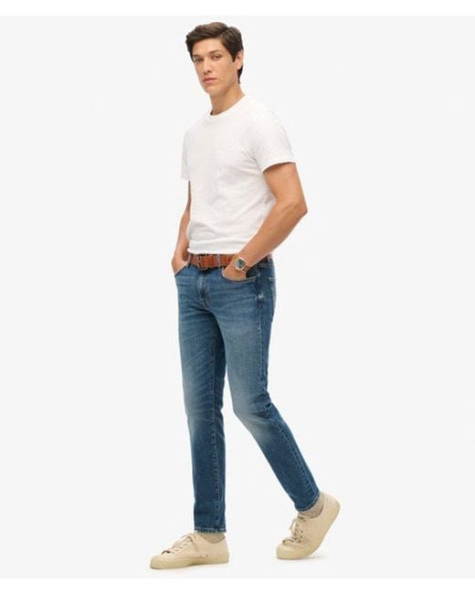 Superdry Blue Organic Cotton Vintage Slim Jeans Size: 28/32 for men