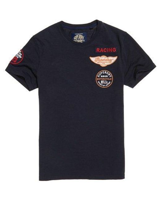 Superdry Blue Plane Flyers T-Shirt Eclipse for men