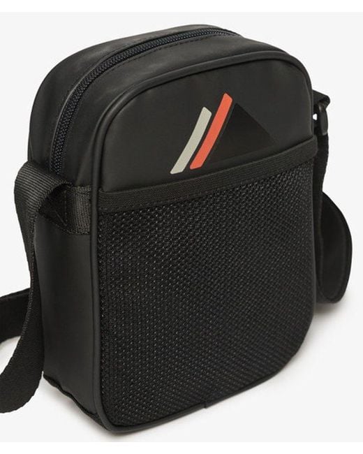 Superdry Black & Co Brand Print Tarp Cross Body Bag