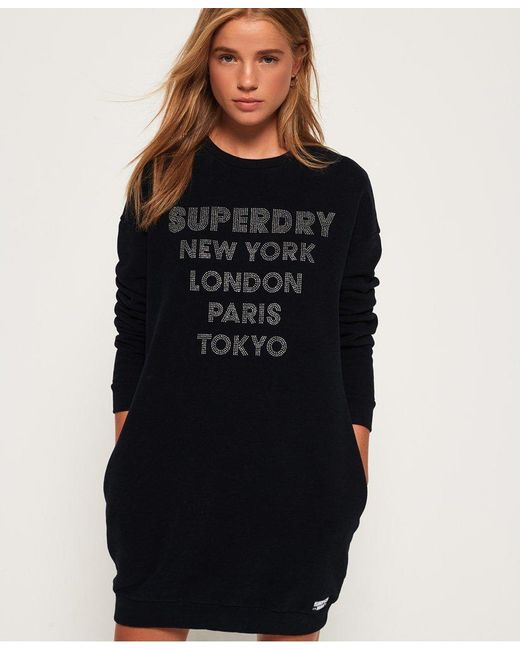 Superdry Embellished Sweat Dress Shop 