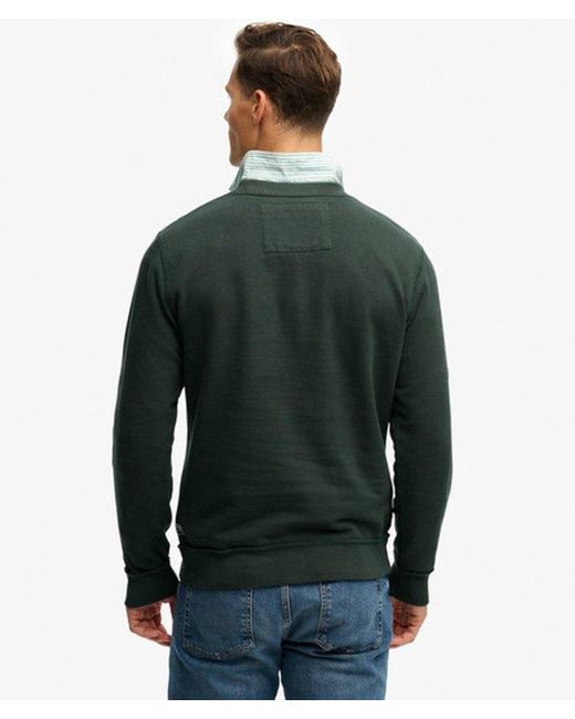 Superdry Green Vintage Athletic Tonal Crew Sweatshirt for men