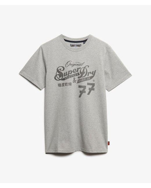 Superdry Gray & Co Leather & Boot Co Script T-shirt for men