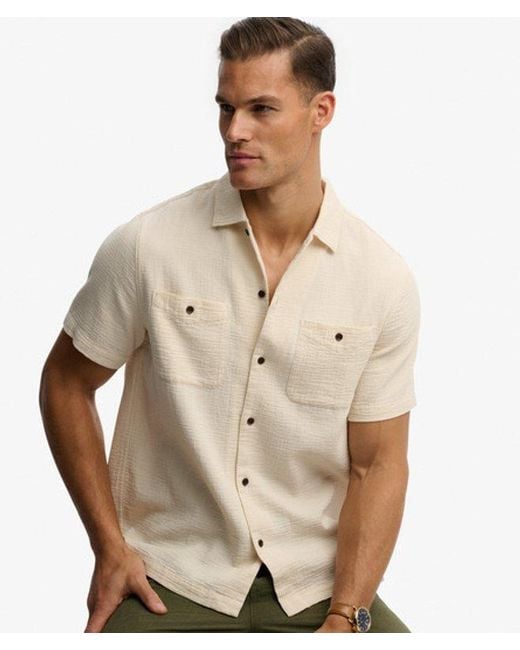 Superdry Natural & Co The Merchant Store - Textured Short Sleeve Shirt for men