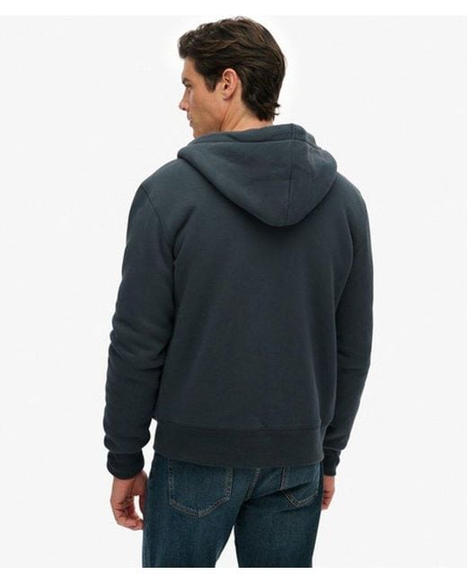 Superdry Black & Co Borg Lined Zip Hoodie for men