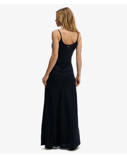 Superdry Black & Co Bias Cut Maxi Slip Dress
