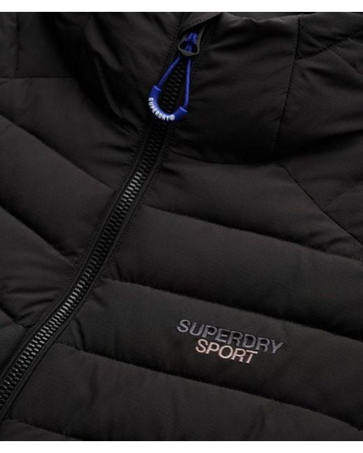 Superdry Black & Co Hooded Fuji Padded Gilet for men