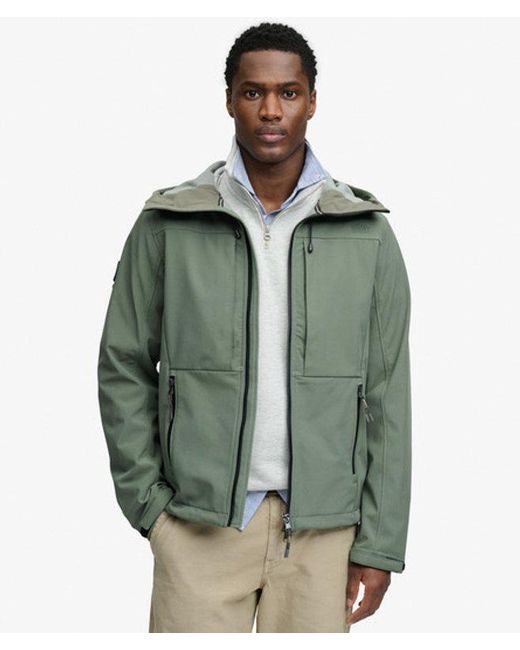 Superdry Green & Co Hooded Softshell Trekker Jacket for men