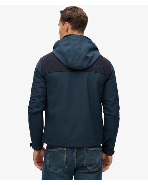 Superdry Blue & Co Hooded Soft Shell Trekker Jacket for men