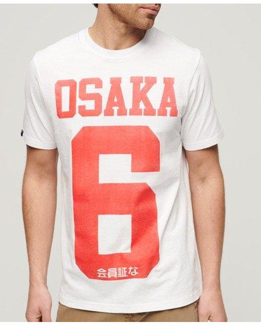Superdry Red Osaka Graphic T-shirt for men
