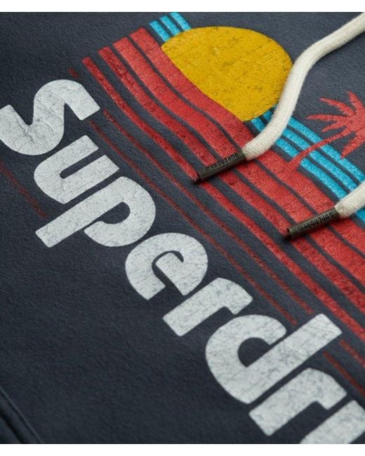 Superdry Blue Great Outdoors Hoodie for men