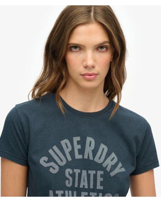 Superdry Blue & Co Athletic Graphic Fitted T-shirt