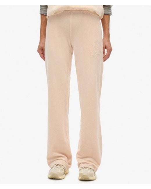 Superdry Natural Country Club Velour joggers