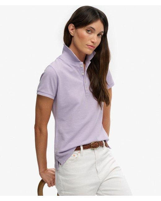 Superdry Purple & Co Heritage Slim Fit Polo Shirt
