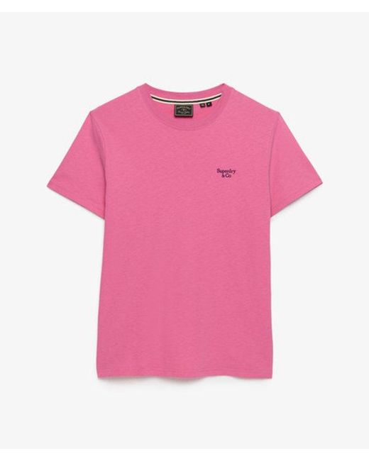Superdry & Co Essential Serif Logo Embroidered T-shirt for men