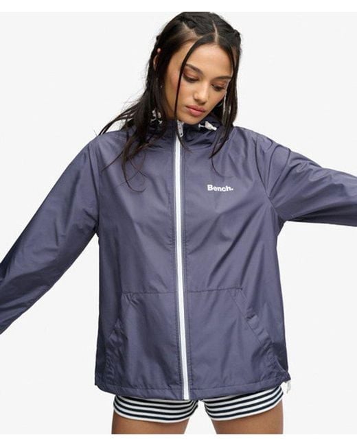 Superdry Blue Bench X & Co Bench Hooded Shell Zip Jacket