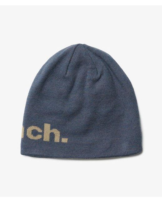 Superdry Blue Bench X & Co Bench Jacquard Skater Beanie Hat for men