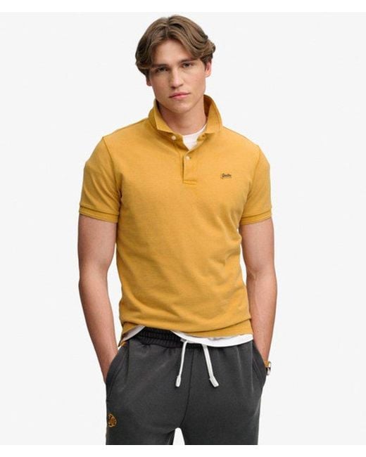 Superdry Yellow & Co Classic Pique Polo Shirt for men