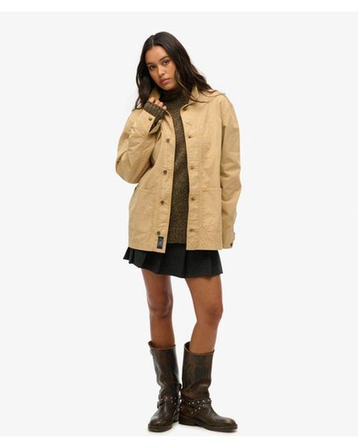 Superdry Natural & Co Cotton The Merchant Store Oversized Work Jacket