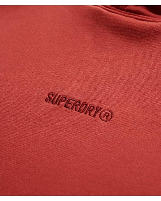 Superdry Red Micro Logo Hoodie for men