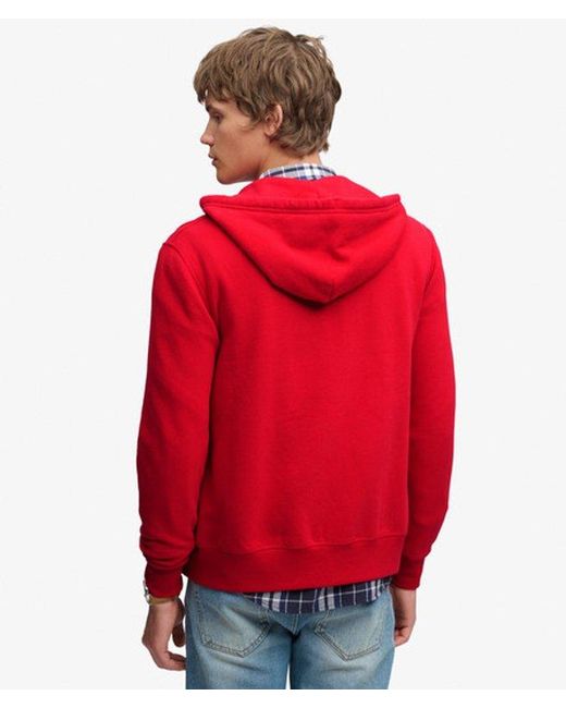 Superdry Red & Co Essential Logo Zip Hoodie for men