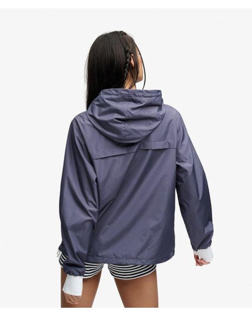 Superdry Blue Bench X & Co Bench Hooded Shell Zip Jacket