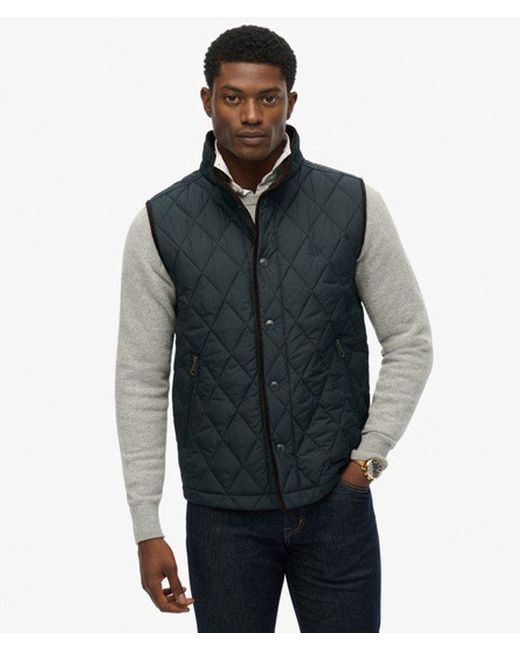 Superdry Blue & Co Quilted Estate Gilet for men