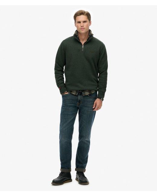 Superdry Green & Co Essential Logo Half Zip for men