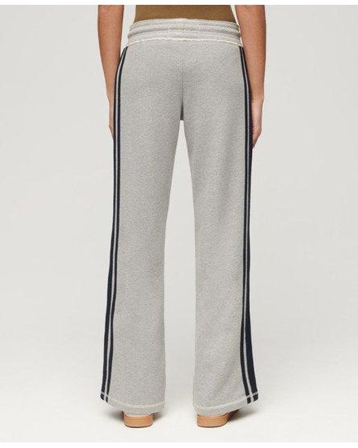 Superdry Gray Athletic Essentials Stripe Flare jogger