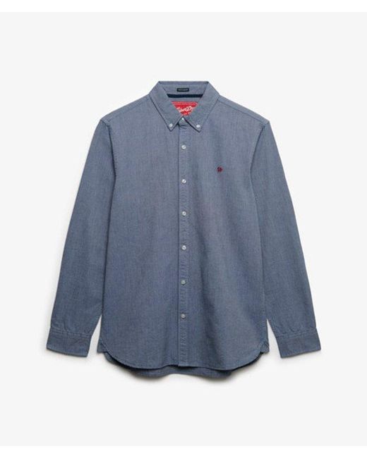 Superdry Gray & Co Classic Oxford Long Sleeve Shirt for men