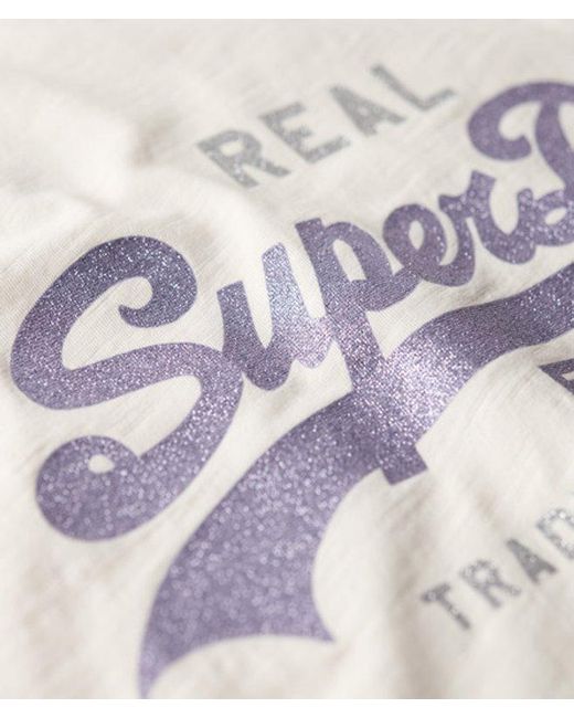 Superdry Blue & Co Embellished Vl Graphic T Shirt