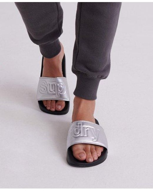 Superdry Black Colour Change Pool Sliders