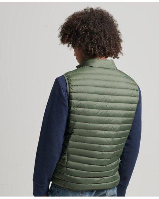 Superdry Green Tech Core Down Gilet Dark Moss for men