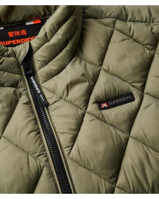 Superdry Green Diamond Quilt Fuji Lite Jacket for men