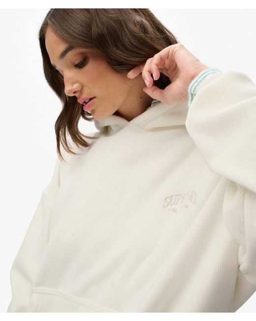 Superdry White & Co Country Club Velour Relaxed Hoodie