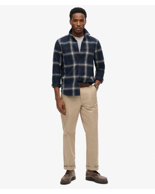 Superdry Blue Vintage Check Overshirt for men