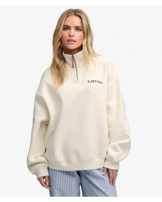 Superdry Natural & Co Heritage Nautical Half Zip Sweatshirt
