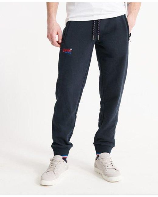 Superdry Blue Orange Label Elevated Zip Pocket Joggers for men
