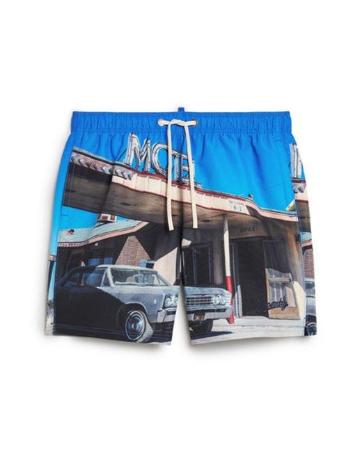 Superdry Gray & Co Photographic 17-inch Recycled Swim Shorts for men