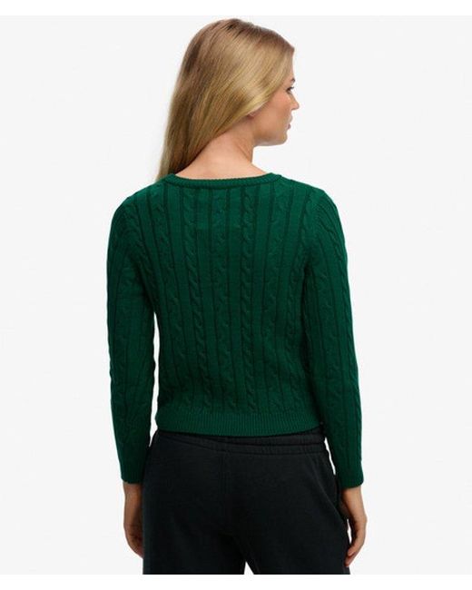 Superdry Green & Co Essentials Slim Cable Jumper