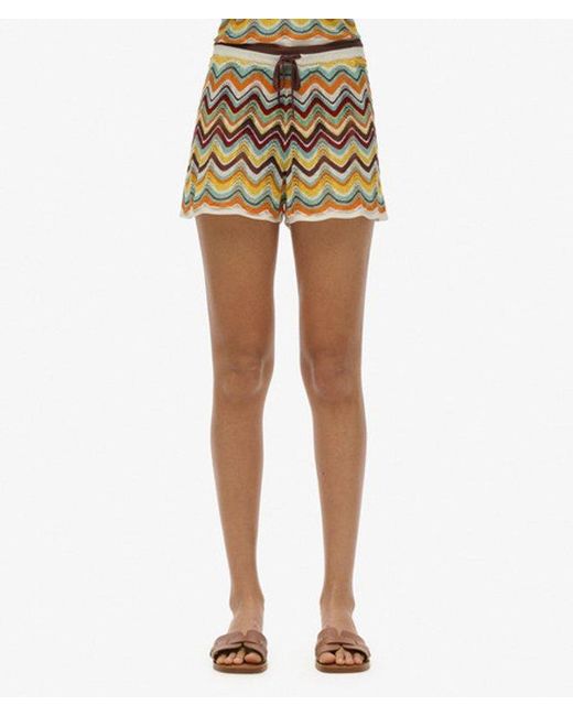 Superdry Green & Co Zigzag Knit Shorts