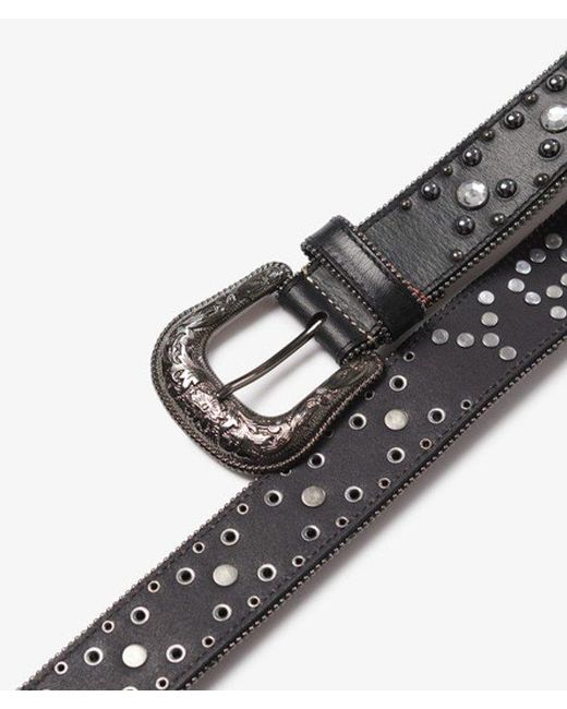 Superdry Black & Co Rhinestone Belt