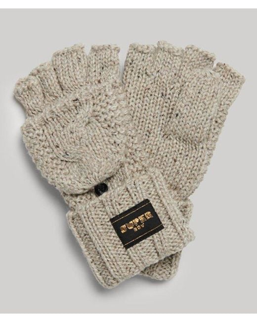 Superdry Natural & Co Classic Cable Knit Gloves