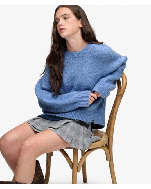 Superdry Blue & Co Slouchy Brushed Knit Jumper