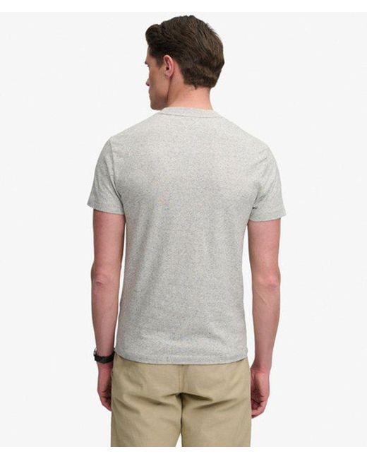 Superdry Gray & Co Essential Serif Logo Embroidered T-shirt for men