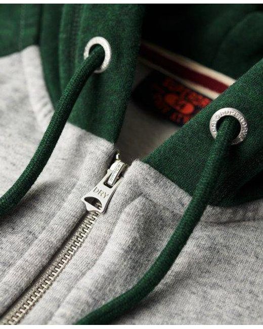 Superdry Essential Baseball-hoodie Met Rits in het Green voor heren