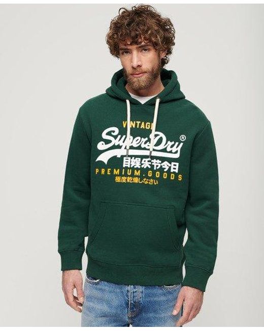 Pour des s sweat à capuche à logo duo vintage Superdry pour homme en coloris Green