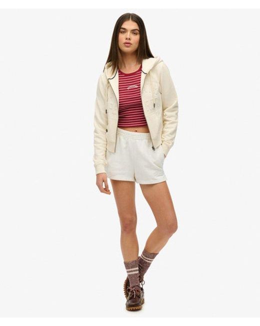 Superdry White & Co Athletic Essentials Tonal Embroidered Shorts