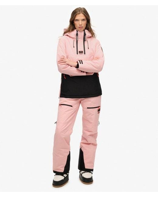 Superdry Pink Freestyle Overhead Ski Jacket