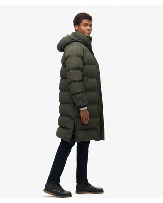 Superdry White & Co Hooded Long Puffer Jacket for men